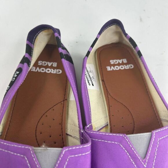 Groove Bags Women's MS. CRUZ Slip-On Shoes US 7.5 Purple Canvas Slippers Loafers - Picture 11 of 11